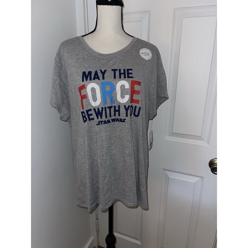Star Wars Women's Grey Short Sleeve Tee Shirt NWT Size 2XL